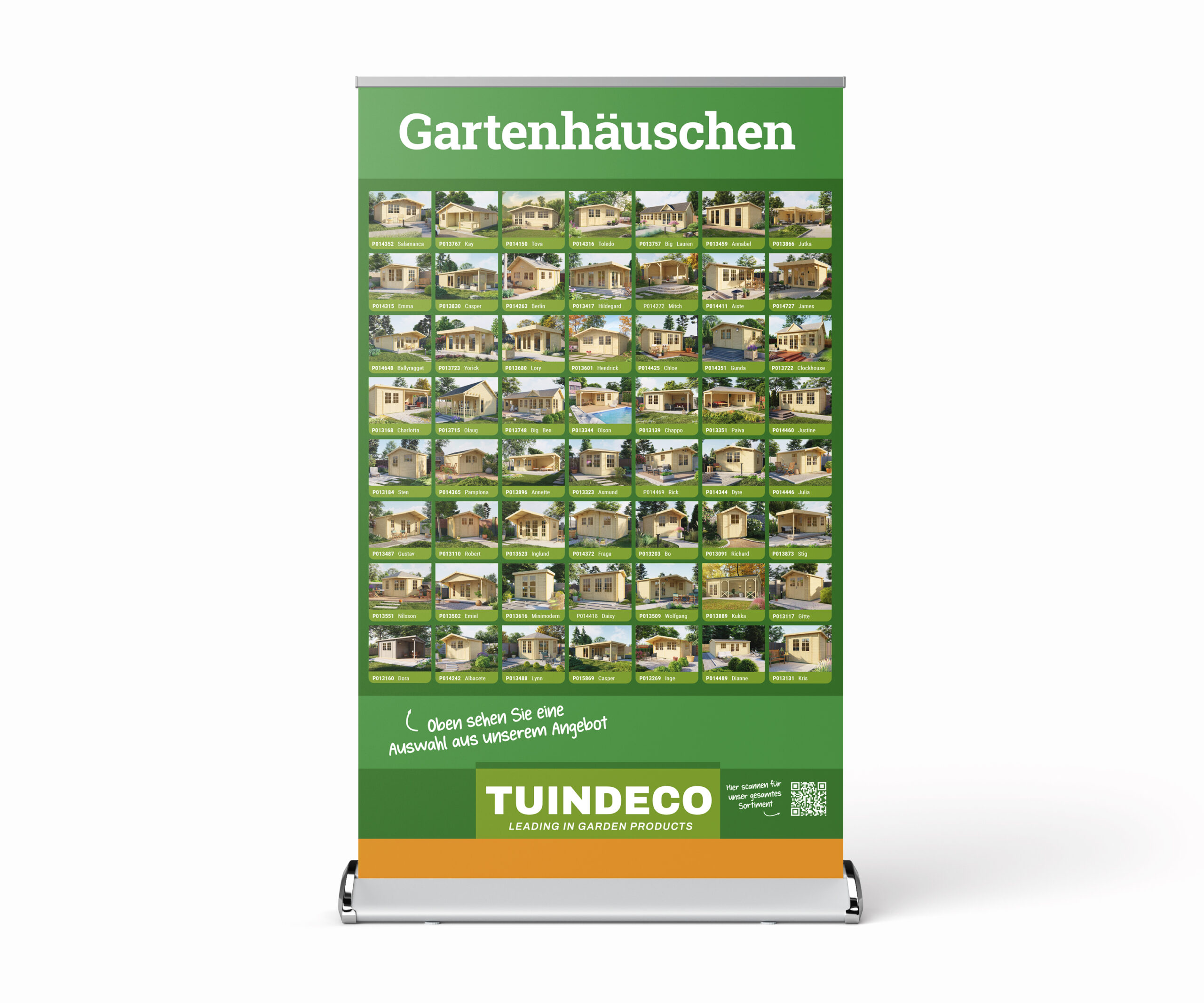 Roll-up banner blokhutten (Duitstalig)