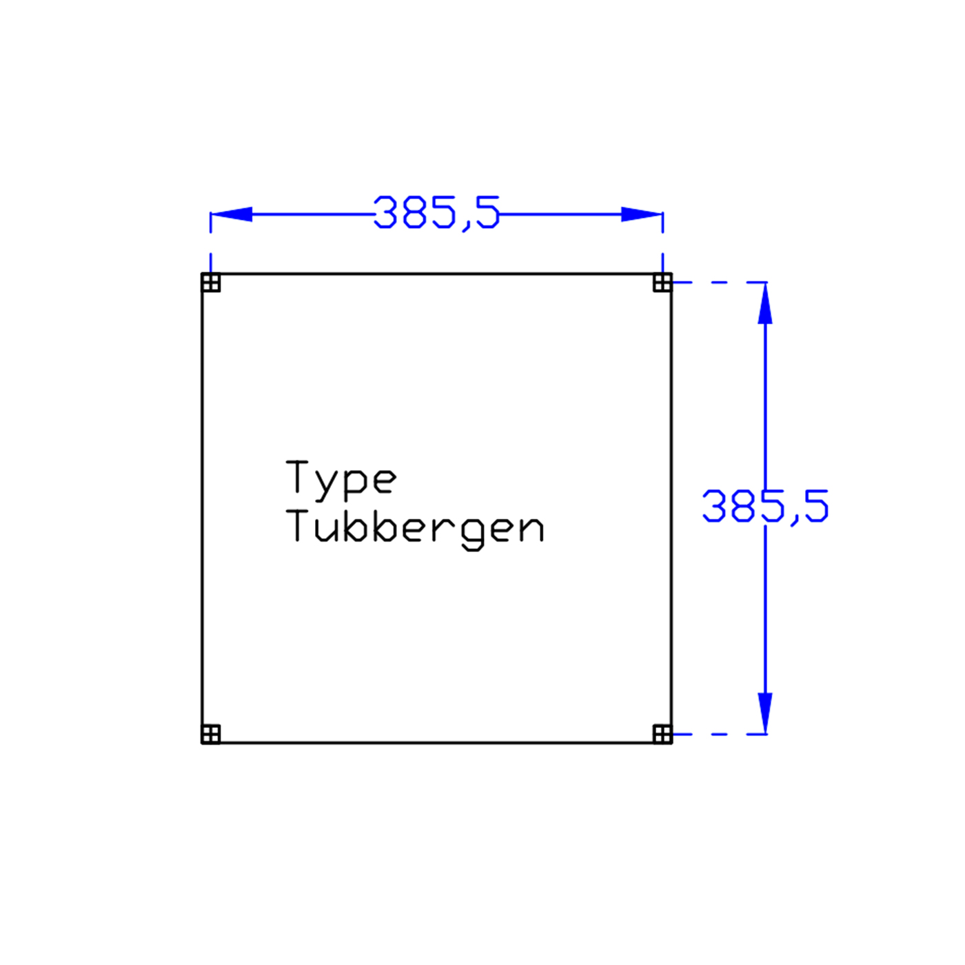 DHZ Plat Zadeldak Tubbergen zwart