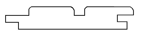 Thermoline Ayous double rhombus profiel geschaafd 2.1x11.5x275cm