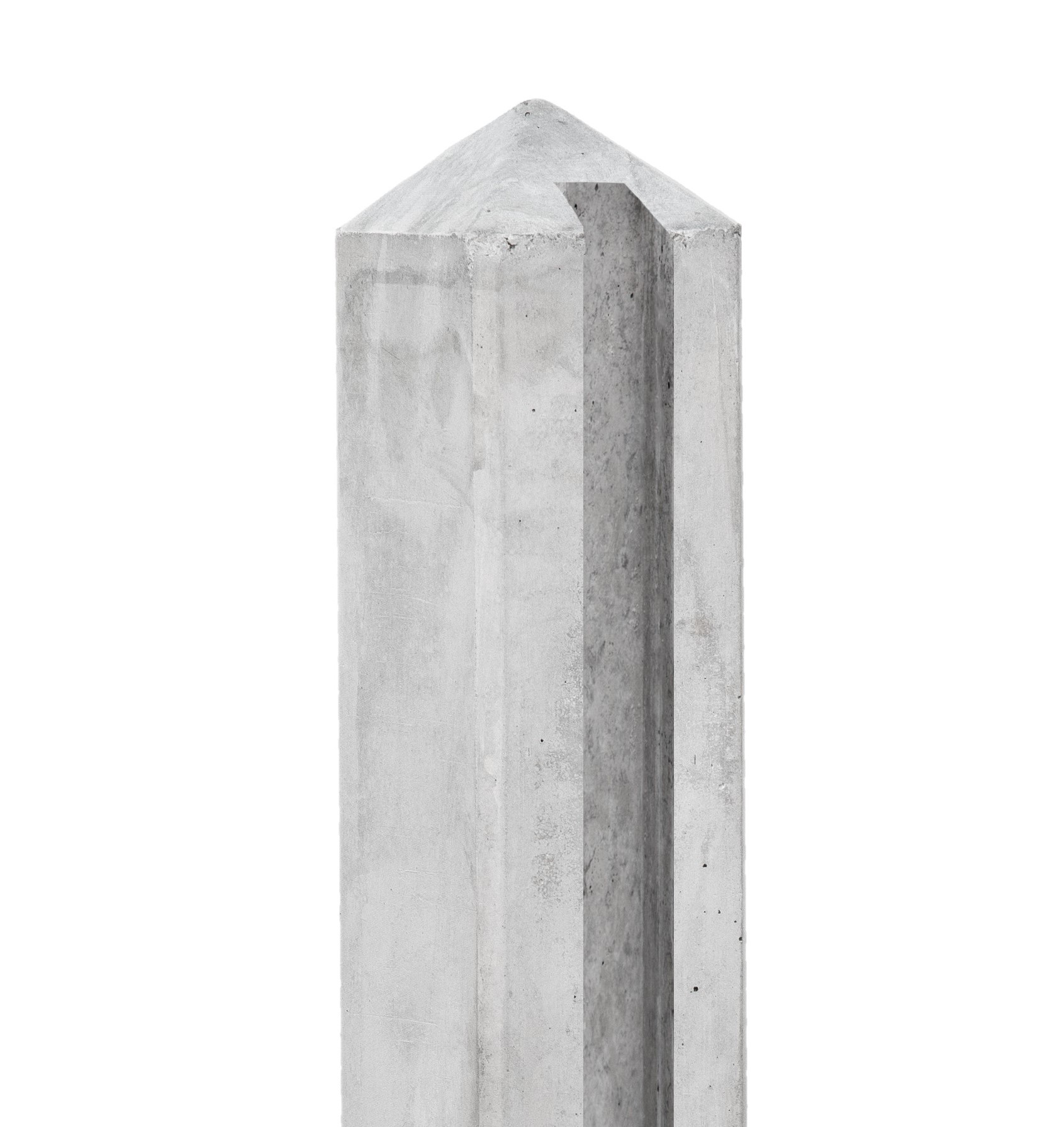 Berton-sleufpaal wit/grijs 11.5x11.5x277cm eindmodel