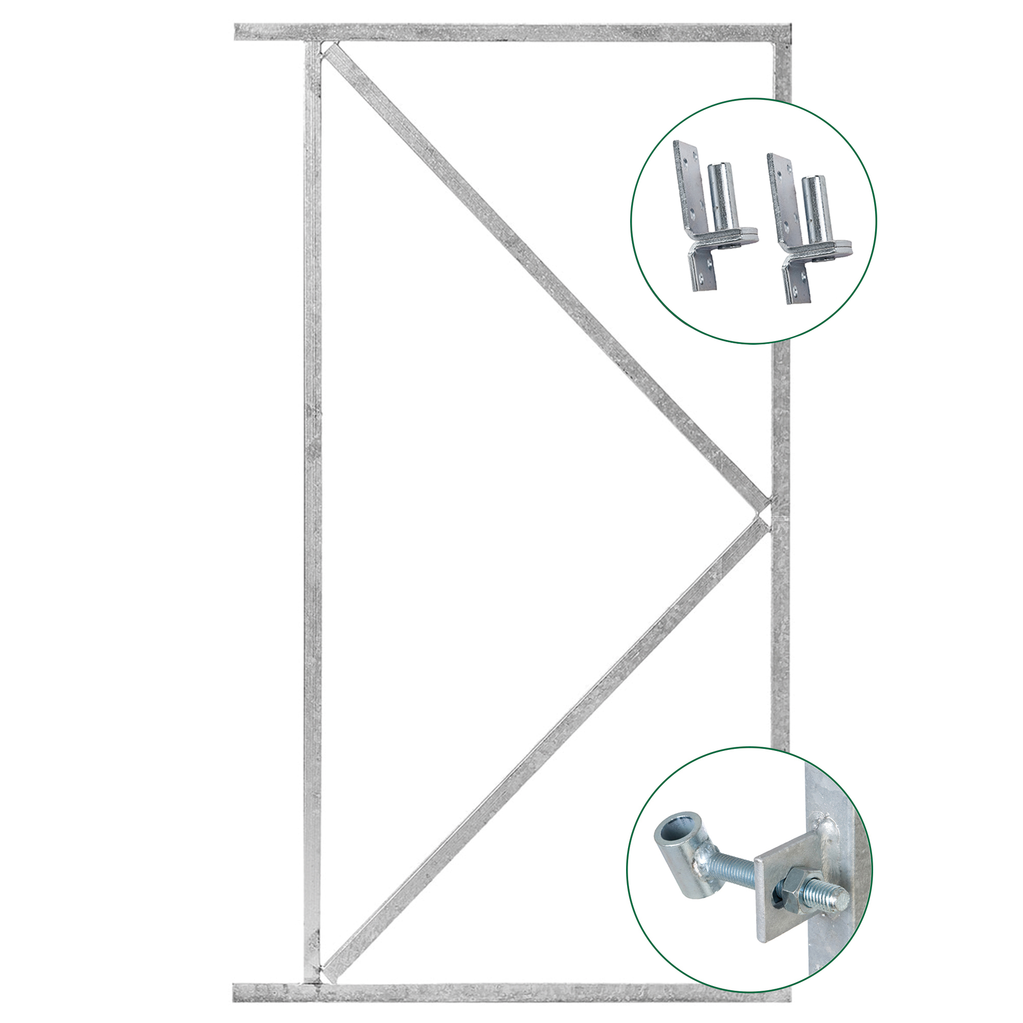 IJzeren deurframe 80x100cm